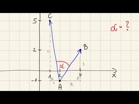 Iloczyn skalarny - kąt między wektorami - przykład