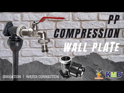 PP Compression Wall Plate Elbow