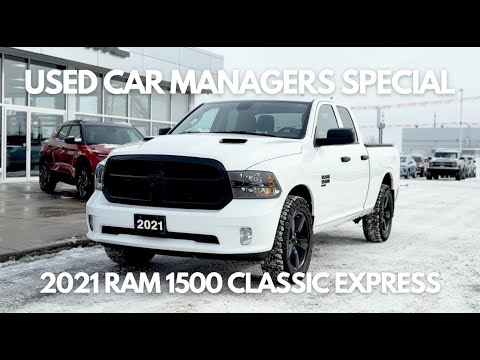 2021 Ram 1500 Classic Express 4x4 Quad Cab 6'4" Box in White for sale at Bean Chevrolet Buick GMC Ltd. in Carleton Place, ON