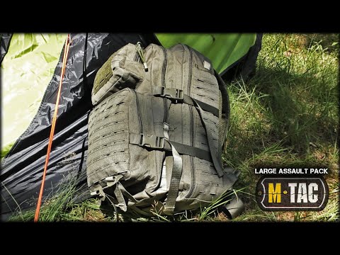 M-Tac рюкзак Large Assault Pack Laser Cut Black (черный) тактический штурмовой городской - фото 2 - id-p1870534907