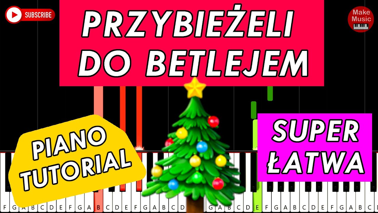 🎅PRZYBIEŻELI DO BETLEJEM (Piano Tutorial)🎹SUPER ŁATWA WERSJA