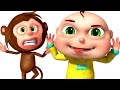 Five Little Babies Playing With Monkeys | Zool Babies Fun Songs | Five Little Babies Collection