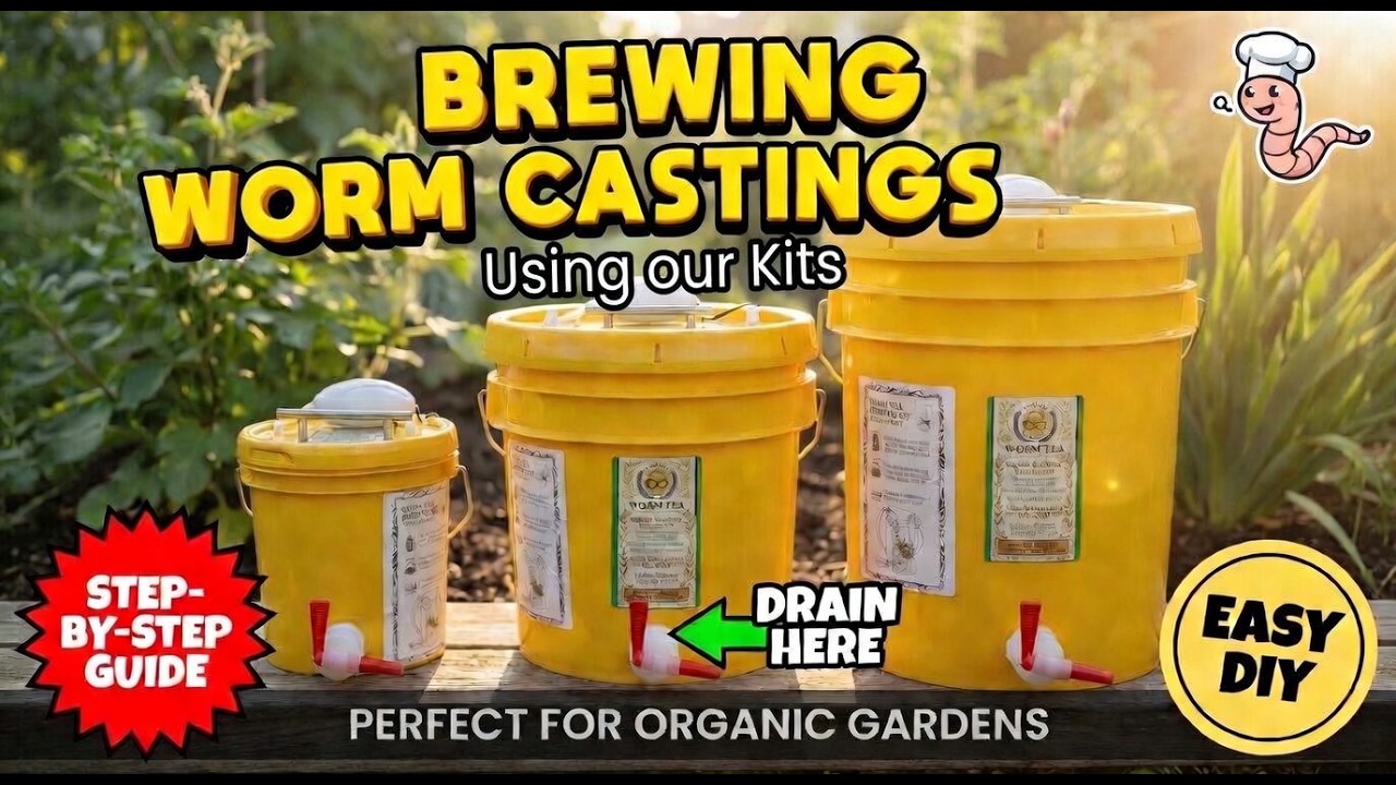 How to make Compost Tea AT HOME cheap! Worm Tea Recipe in our 5 Gallon Compost Brew Kit