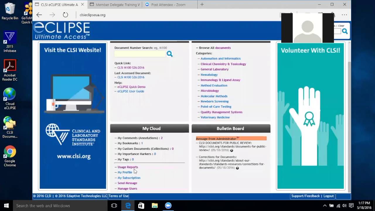 CLSI eCLIPSE Admin Demo (May 2016) 1