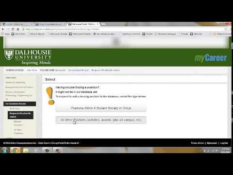 Dalhousie University CCR - How To Add A Non-Society Position To The CCR Directory Tutorial