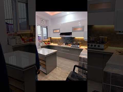 L shape modular kitchen