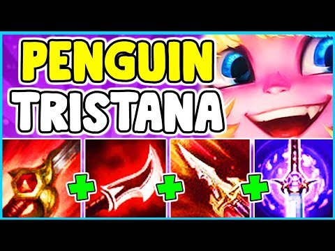 *NEW SKIN* PENGU COSPLAY TRISTANA SPOTLIGHT LETHALITY ONESHOT BUILD JUNGLE League Of Legends S10