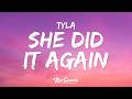 Tyla - SHE DID IT AGAIN (Lyrics) ft. Zara Larsson
