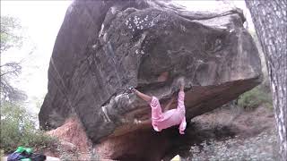 Video thumbnail of Buke Bus, 7b+. Salvanebleau