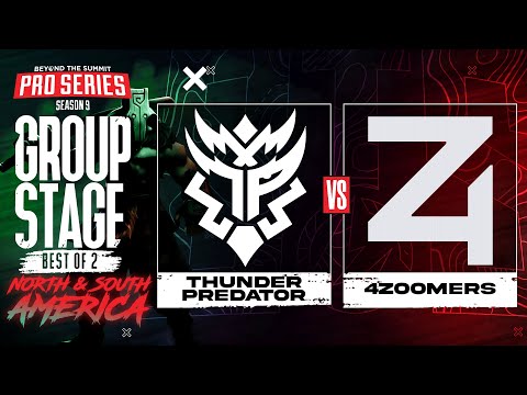 Thunder Predator vs 4 Zoomers Game 2 - BTS Pro Series 9 AM: Group Stage w/ Kmart & ET