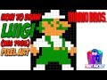 How To Draw Luigi 8 Bit Drawing Mario Bros NES 1983 Pixel Art Tutorial