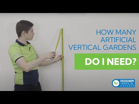 How many artificial vertical garden panels do I need
