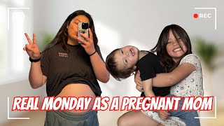 Day in the Life of a Mom of 2 While Pregnant | Realistic Monday Routine