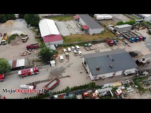 23.06.2021 Oleśnica - dron nagrał akcję służb