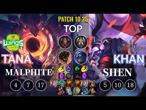 JAG TaNa Malphite vs DWG Khan Shen Top - KR Patch 10.25