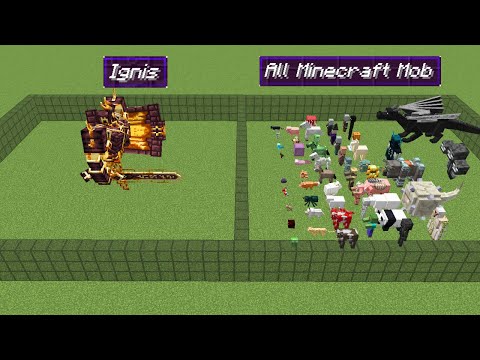 ignis vs all minecraft mobs x1000 | Minecraft Mob Battle