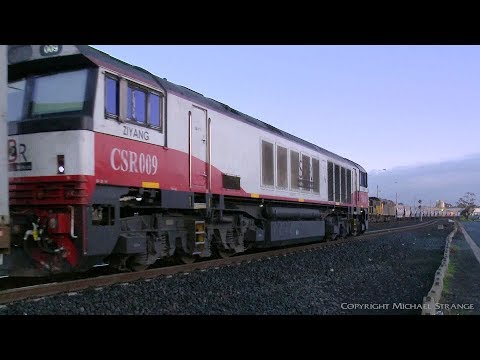 9721V Container Train Photobombs Grain Train (30/7/2019) - PoathTV Australian Railways