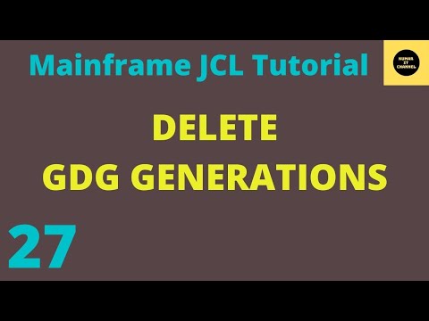Delete GDG Generations in JCL - Mainframe JCL Tutorial - Part 27