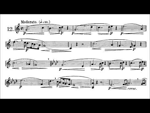 Trumpet Play-Along - Concone No 12 from 50 lyrical studies Op.9 - Moderato - with sheet music