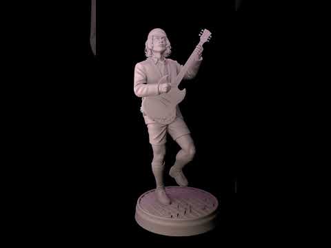 🎸 Angus Young AC/DC guitar player 3d model highpoly, printable・ 3D File ...