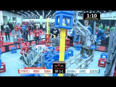 2015 VRC Engr SF1-1 - 7797C 4800 9364 vs 2918A 169C 2323Z - 88 to 78 - VEX Worlds 2015