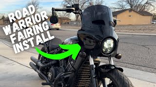 Memphis Shades Road Warrior Motorcycle Fairing, Install on an Indian Scout, Part 1