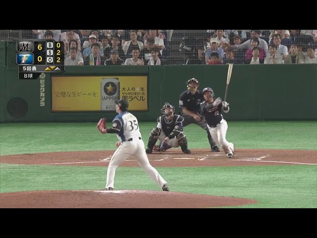 【5回表】打撃絶好調!! マリーンズ・田村の2点タイムリー!! 2019/9/10 F-M