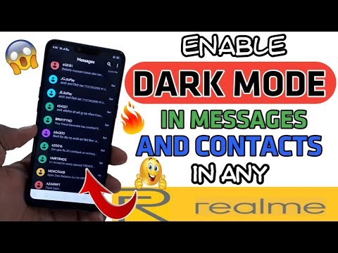 HOW TO ENABLE DARK MODE IN MESSAGES AND CONTACTS | IN ANY REALME | 😘😘😘 Video