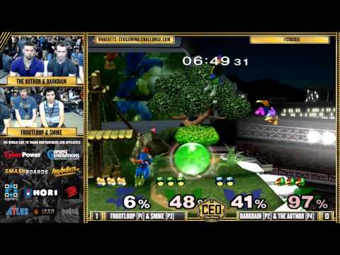 CEO 2015 - darkrain & The Author Vs. Frootloop & $ Mike - SSBM Doubles Bracket - Smash Melee