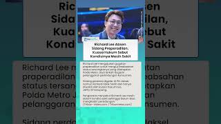 Richard Lee Absen Sidang Praperadilan, Kuasa Hukum Sebut Kondisinya Masih Sakit