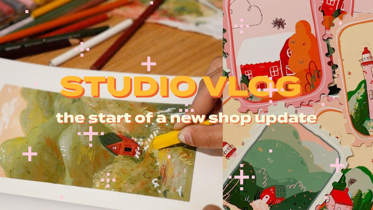 STUDIO VLOG 19 | Shop Update Prep (Enamel Pins, Inventory, Making Stickers!)