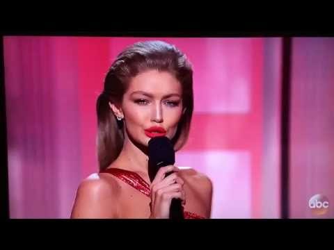 Gigi Hadid Impersonates Melania Trump at 2016 American Music Awards