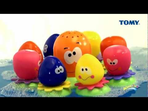 TOMY vonios žaislas Aštuonkojų šeimynėlė, E2756 video