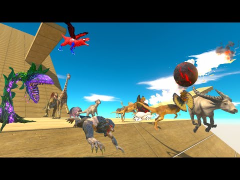 DEATH FALL CHALLENGE FULL TRAP - Animal Revolt Battle Simulator