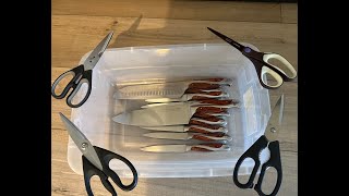 Sharpening knives & scissors