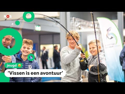 Kinderen ontmoeten vis-YouTubers op de visbeurs