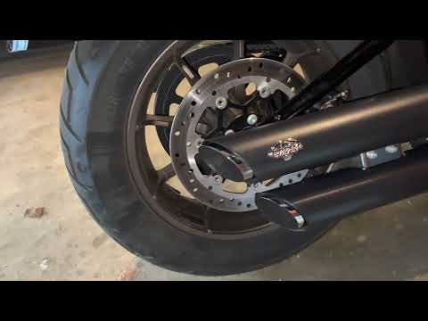 Low Rider S stock pipes to Vance & Hines twin slash slip ons