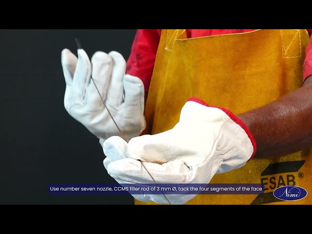 Pipe welding - Elbow Joint on MS pipe 50 mm and 3mm WT 1G OAW