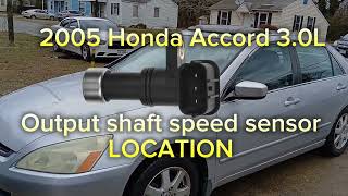 2005 Honda Accord 3.0L output speed sensor(Countershaft) LOCATION