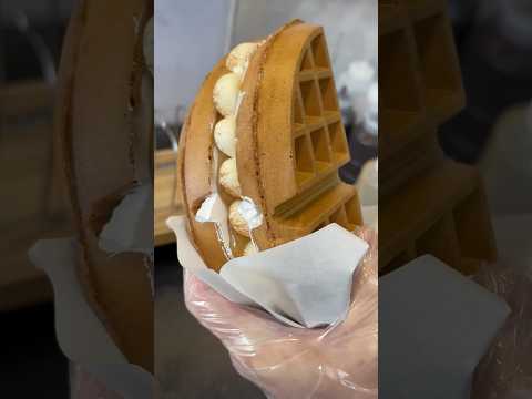 부드러운 현정와플 크림치즈와플🧇💛 hyunjeong waffle cream cheese - korean street food