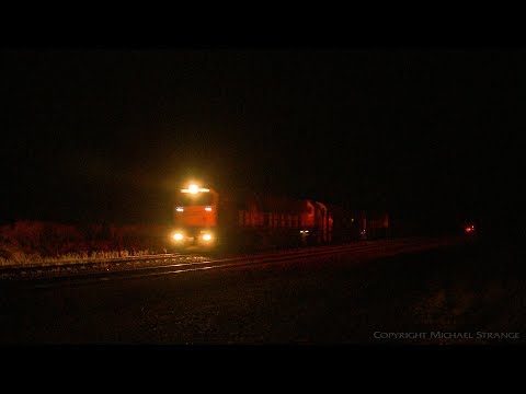 QUBE Grain Train At Night - PoathTV Australian Railways