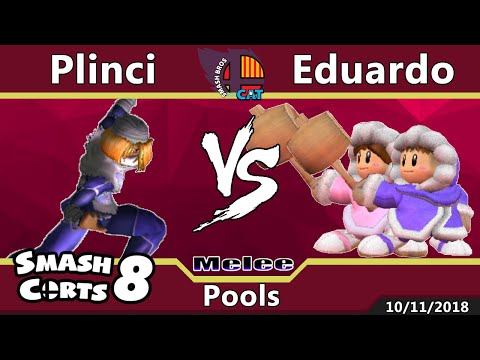 SmashCorts #8 - SSBM Singles - Plinci (Sheik) vs Eduardo (Ice Climbers) - Pools