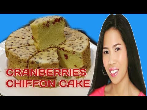 How To Make Cranberries Chiffon Cake ( Istilo Malaysia)