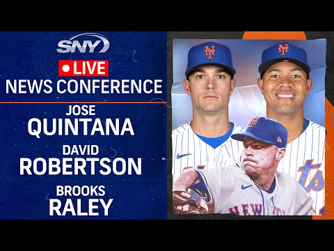 David Robertson, Jose Quintana, and Brooks Raley Mets Introductory News Conference | SNY