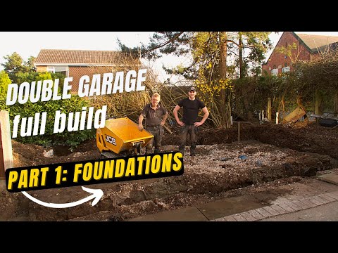 Double garage full build:  The  Foundations. part 1