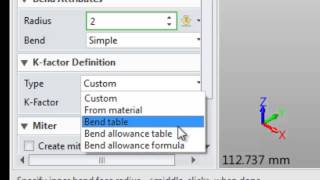 New Format of K- factor Extracting from Excel Files in Sheet Metal  ZW3D 2015