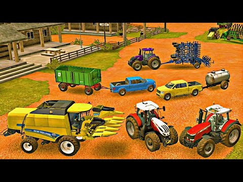 LOAD AND TRANSPORT GIANT CORN HARVESTER WITH FENDT TRACTORS & TRAILER - Farming Simulator 22