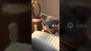 felt cat  #sora2  #aivideo #shorts