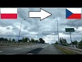 Poland Czech Republic Crossing The Border By Car