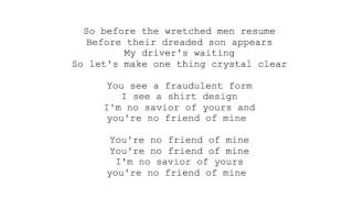 Paramore - No Friend lyrics